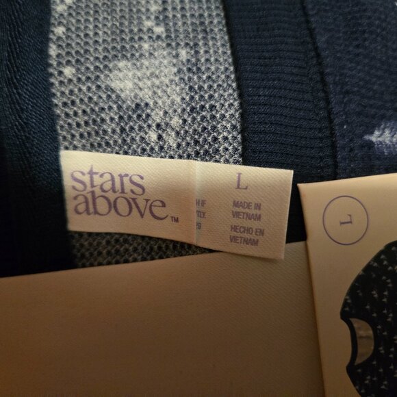 Stars Above Thermal Pajama Set - Women’s Size Large - 2 Piece - Blue Tree Print - Picture 2 of 2